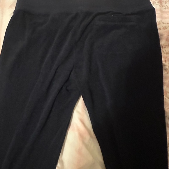 VINTAGE Juicy couture Navy Blue Velour Track Pants ✨ Low Rise Flare Y2K - Picture 5 of 8